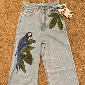 LEVI'S X FARM RIO high loose women's jeans size 24